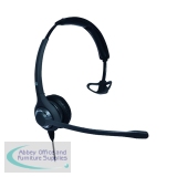 JPL 611PM Professional Monaural Adjustable Wideband Audio Headband Black JPL-611-PM