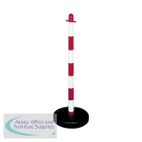 Demarcation Barrier Chain Support Post Red/White 404046