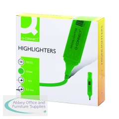 KF01113 - Q-Connect Green Highlighter Pen (10 Pack) KF01113