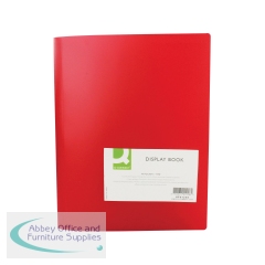 Q-Connect Polypropylene Display Book 40 Pocket Red KF01258