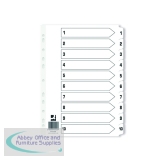 Q-Connect Index 1-10 Board Reinforced White (25 Pack) KF01528Q