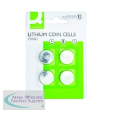 Q-Connect CR2032 Lithium Coin Cell Batteries Blister Card (Pack of 4) KF15036