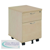 Jemini 2 Drawer Mobile Pedestal 404x500x595mm Maple KF72083