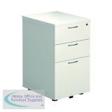 First 3 Drawer Under Desk Pedestal 404x500x690mm White KF74835