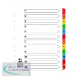 Q-Connect EW Index 1-12 Reinforced Multicoloured (25 Pack) KF76985Q