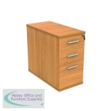 Astin 3 Drawer Desk High Pedestal Lockable 400x800x730mm Norwegian Beech KF77718