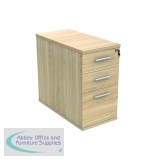 Astin 3 Drawer Desk High Pedestal Lockable 480x880x745mm Canadian Oak KF77719