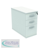 Astin 3 Drawer Desk High Pedestal Lockable 480x880x745mm Arctic White KF77720