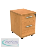 Astin 2 Drawer Mobile Under Desk Pedestal 400x500x590mm Norwegian Beech KF77722