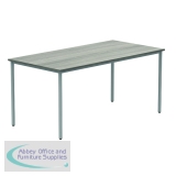 Astin Rectangular Multipurpose Table 1600x800x730mm Alaskan Grey Oak/Silver KF77747