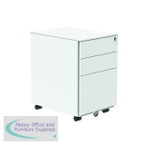 Astin 3 Drawer Mobile Under Desk Pedestal 480x580x610mm Arctic White KF77749