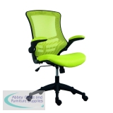 Jemini Jaya Mesh Back Chair with Folding Arms 680x670x1070mm Green KF77786