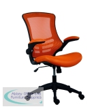 Jemini Jaya Mesh Back Chair with Folding Arms 680x670x1070mm Orange KF77787