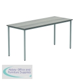 Polaris Rectangular Multipurpose Table 1600x600x730mm Alaskan Grey Oak/Silver KF77903