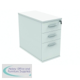 Polaris 3 Drawer Desk High Pedestal 404x800x730mm Arctic White KF78023