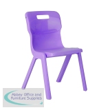 Titan One Piece Classroom Chair 363x343x563mm Purple (Pack of 10) KF78547