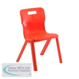 Titan One Piece Classroom Chair 482x510x829mm Orange (Pack of 10) KF78586