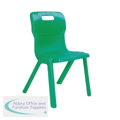 Titan One Piece Classroom Chair 360x320x513mm Green (Pack of 30) KF78596