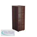 Jemini 4 Drawer Filing Cabinet 464x600x1365mm Walnut KF78954