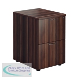 Jemini 2 Drawer Filing Cabinet 464x600x710mm Walnut KF78956