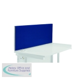 Jemini Straight Desk Mounted Screen 1200x25x400mm Blue KF78978