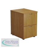 Jemini 2 Drawer Filing Cabinet 464x600x710mm Nova Oak KF79856