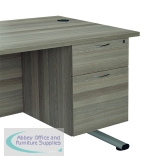 Jemini 2 Drawer Fixed Pedestal 404x500x495mm Grey Oak KF79862