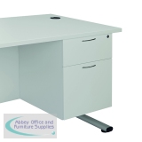 Jemini 2 Drawer Fixed Pedestal 404x500x495mm White KF79865