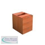 Jemini 3 Drawer Fixed Pedestal 400x500x495mm Beech KF79866