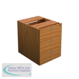 Jemini 3 Drawer Fixed Pedestal 400x500x495mm Nova Oak KF79870