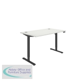 Astin Economy Single Motor Sit/Stand Desk 1400x800x705-1220mm Arctic White/Black KF800008