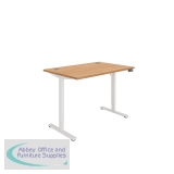 Astin Economy Single Motor Sit/Stand Desk 1200x800x705-1220mm Norweigian Beech/White KF800010