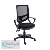 Astin Nesta Mesh Back Operator Chair with Fixed Arms 590x900x1050mm Black KF800022