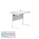 Astin Rectangular Single Upright Cantilever Desk 800x600x730mm White/White KF800074