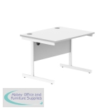 Astin Rectangular Single Upright Cantilever Desk 800x800x730mm White/White KF800078