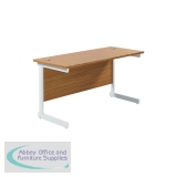 Jemini Single Rectangular Desk 1200x600x730mm Nova Oak/White KF800481