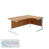 Jemini Radial Right Hand Cantilever Desk 1600x1200x730mm Nova Oak KF801923