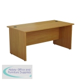 Jemini Rectangular Panel End Desk 1400x800x730mm Nova Oak KF804420