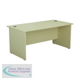 Jemini Rectangular Panel End Desk 1400x800x730mm Maple KF804444