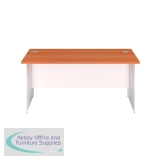 Jemini Rectangular Panel End Desk 1200x800x730mm Beech KF804642