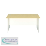 Jemini Rectangular Panel End Desk 1400x800x730mm Maple KF804741