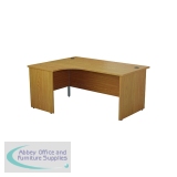 Jemini Radial Left Hand Panel End Desk 1600x1200x730mm Nova Oak KF805021