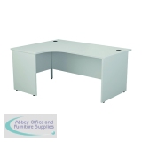 Jemini Radial Left Hand Panel End Desk 1600x1200x730mm White KF805038