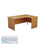 Jemini Radial Right Hand Panel End Desk 1600x1200x730mm Beech KF805069