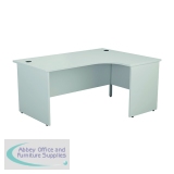 Jemini Radial Right Hand Panel End Desk 1600x1200x730mm White KF805090