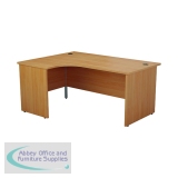 Jemini Radial Left Hand Panel End Desk 1800x1200x730mm Beech KF805120