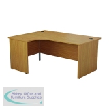 Jemini Radial Left Hand Panel End Desk 1800x1200x730mm Nova Oak KF805144