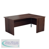 Jemini Radial Right Hand Panel End Desk 1800x1200x730mm Dark Walnut KF805236