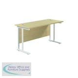 Jemini Rectangular Cantilever Desk 1200x600x730mm Maple/White KF806301