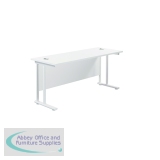 Jemini Rectangular Cantilever Desk 1800x600x730mm White/White KF806653